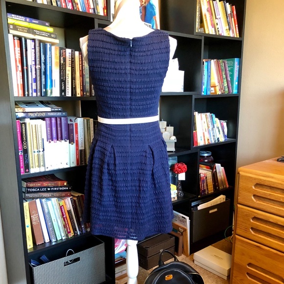 GUESS Navy Pucker Knit Skater Dress - Picture 4 of 6